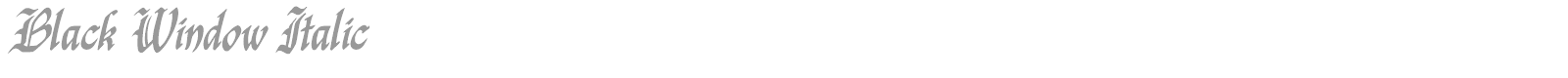 Black Window font preview